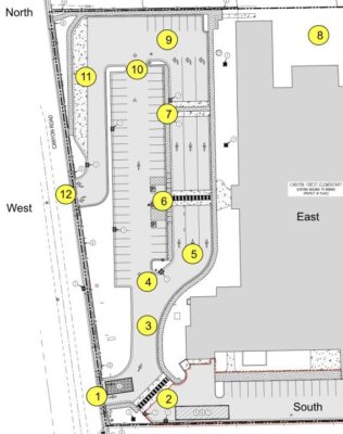 Map of Canyon Crest Parking